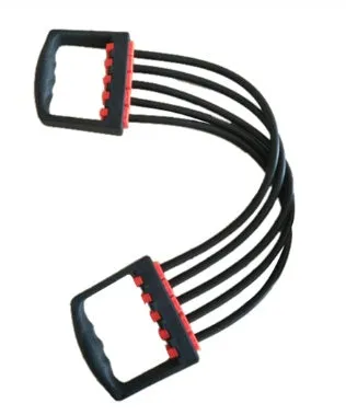 Chest dilator rubber rally arm muscle exerciser in black