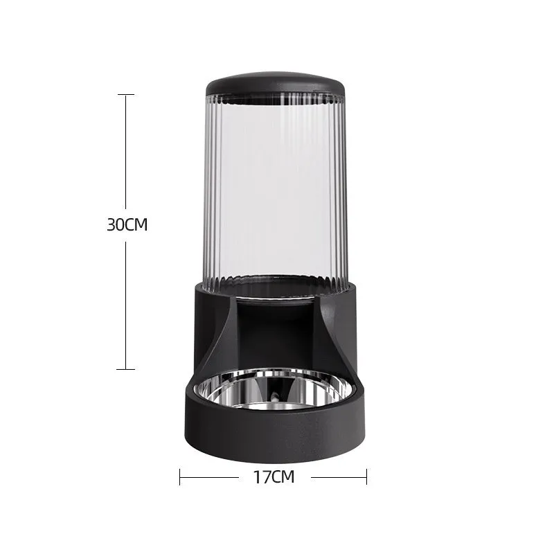Pet large capacity automatic feeder 2.7L PP material for cats and dogs ivory white format