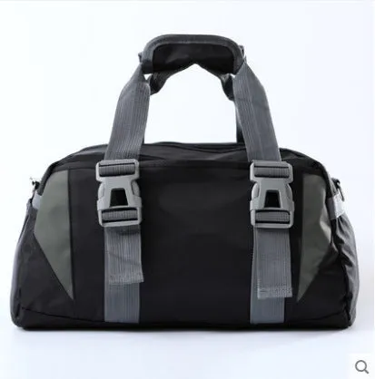 Matte finish gym backpack with yoga mat holder in dark blue medium size, urban simplicity style.