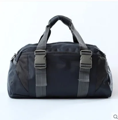 Matte finish gym backpack with yoga mat holder in dark blue medium size, urban simplicity style.