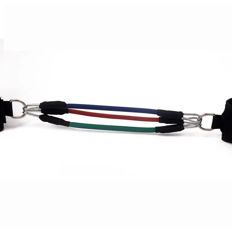 Black Taekwondo leg training pull rope set for explosive kicking force development