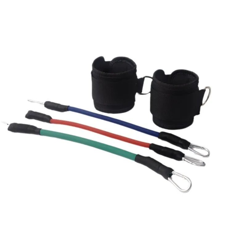 Black Taekwondo leg training pull rope set for explosive kicking force development