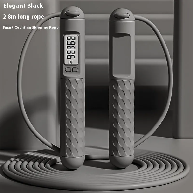 Fitness jump rope with ball bearing handles in a choice of colours and cord styles.