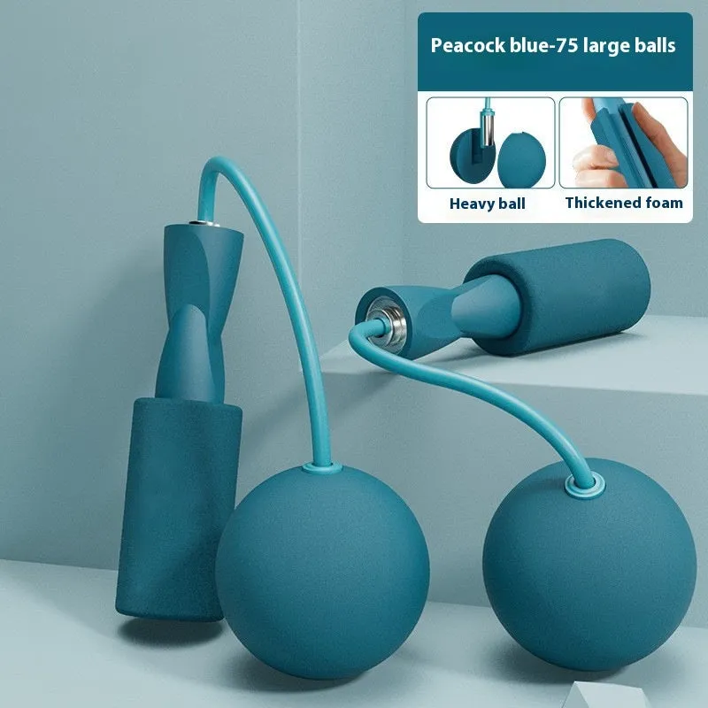 Fitness jump rope with ball bearing handles in a choice of colours and cord styles.