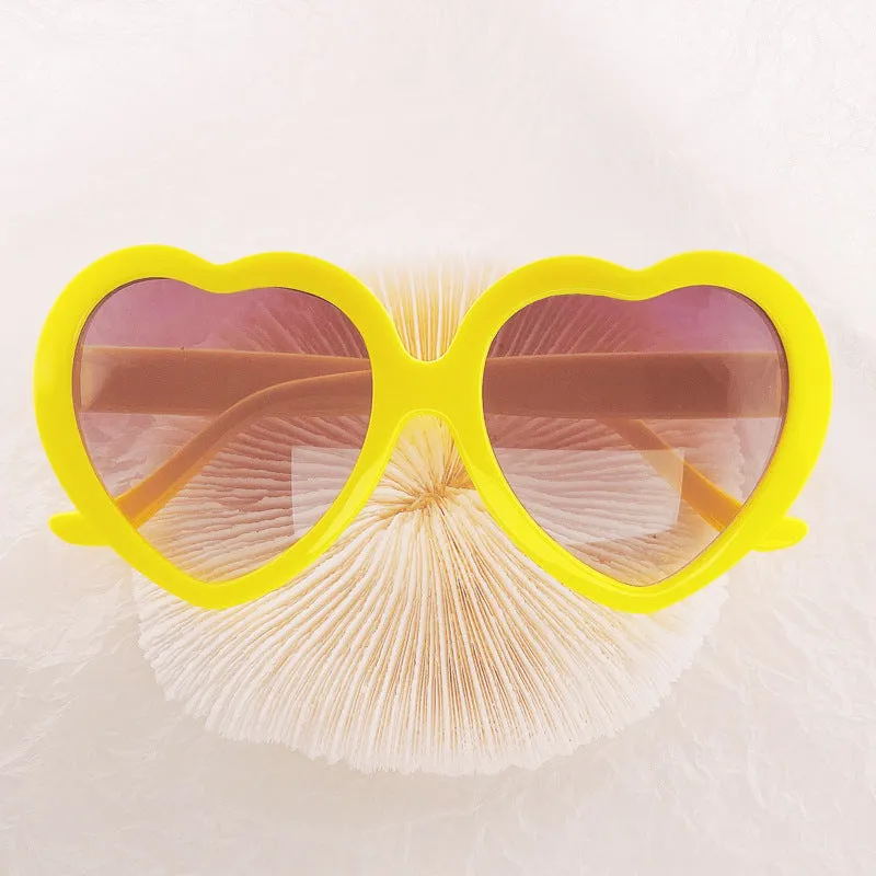 SUNFLOWER childrens plastic love-style sunglasses in multiple frame colours for kids birthday gift