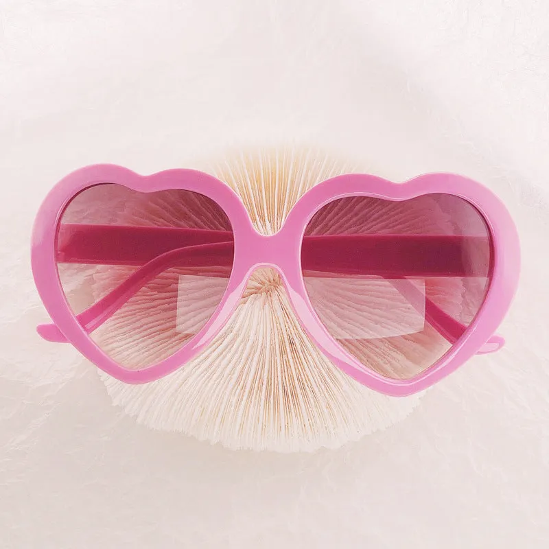 SUNFLOWER childrens plastic love-style sunglasses in multiple frame colours for kids birthday gift