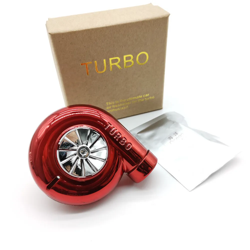 TURBO air outlet scented freshener in sapphire blue mounted on car vent for decoration and fragrance