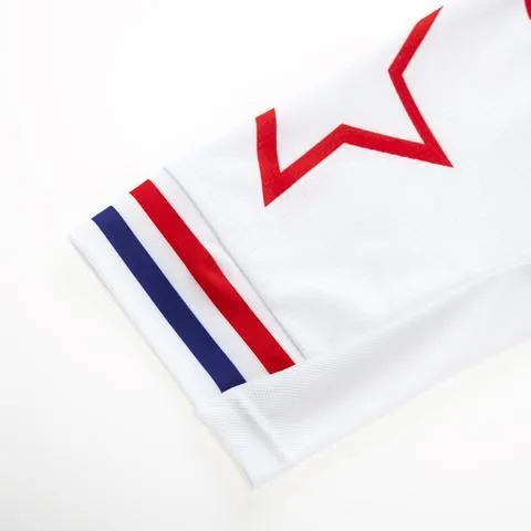 Men's long sleeve cycling jersey in photo colour, COOLMAX quick-dry fabric, side view