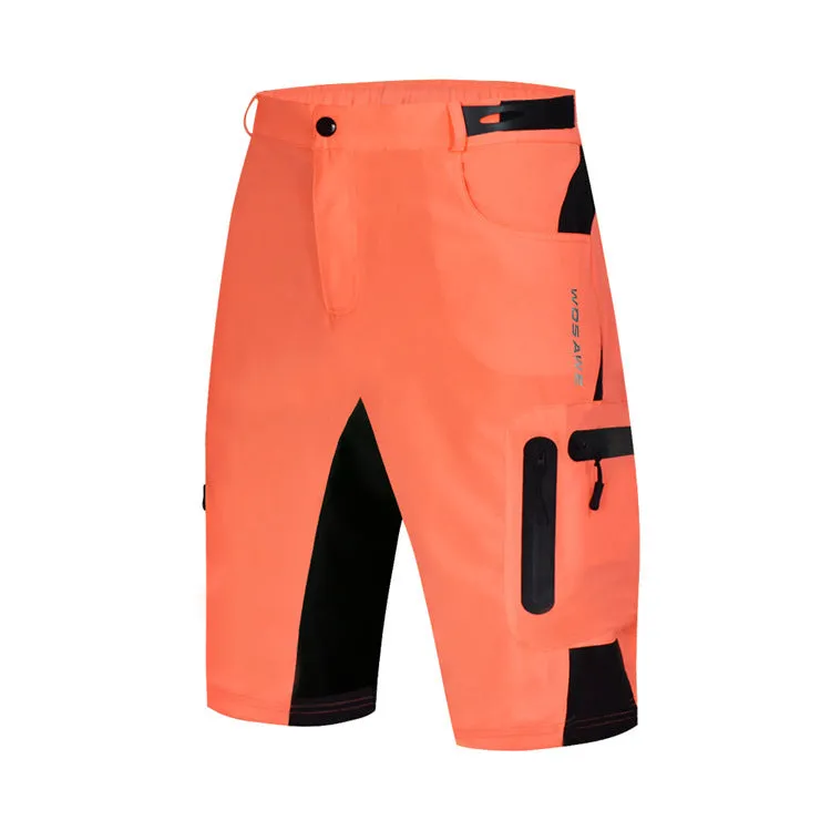 Outdoor leisure breathable wicking hiking shorts with multiple zipper pockets in black on a person walking