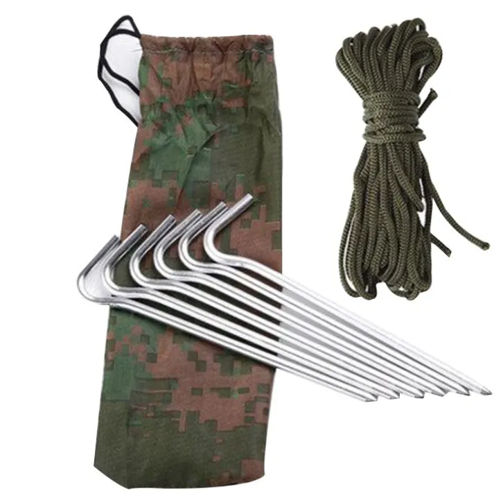 300x300cm awning sun shelter made of waterproof Oxford fabric in army green, set up outdoors with wind ropes