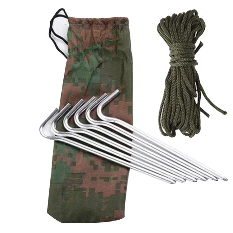 300x300cm awning sun shelter made of waterproof Oxford fabric in army green, set up outdoors with wind ropes