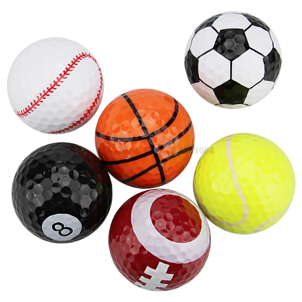 Golf practice ball with seamless dimple design and soft touch Sarin Surlyn cover