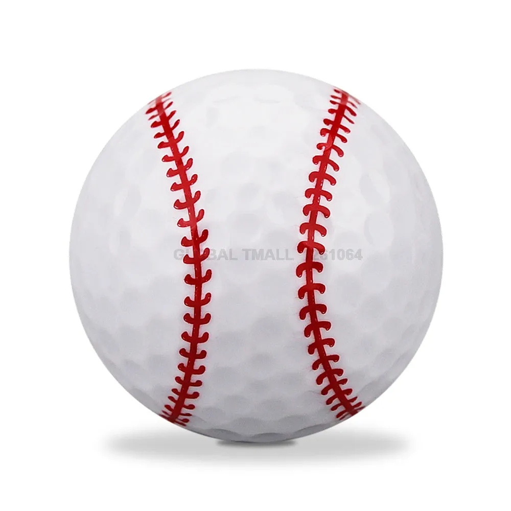 Golf practice ball with seamless dimple design and soft touch Sarin Surlyn cover