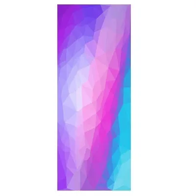 Printed yoga mat drape in exotic floral pattern, 185cm x 65cm, polyester nylon superfine fibre