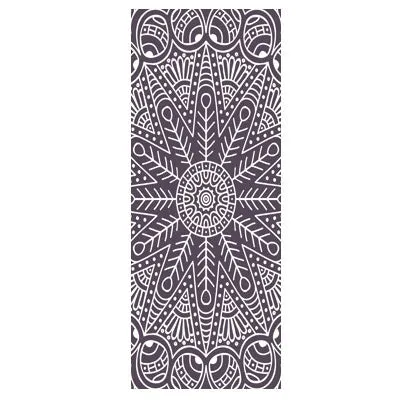 Printed yoga mat drape in exotic floral pattern, 185cm x 65cm, polyester nylon superfine fibre