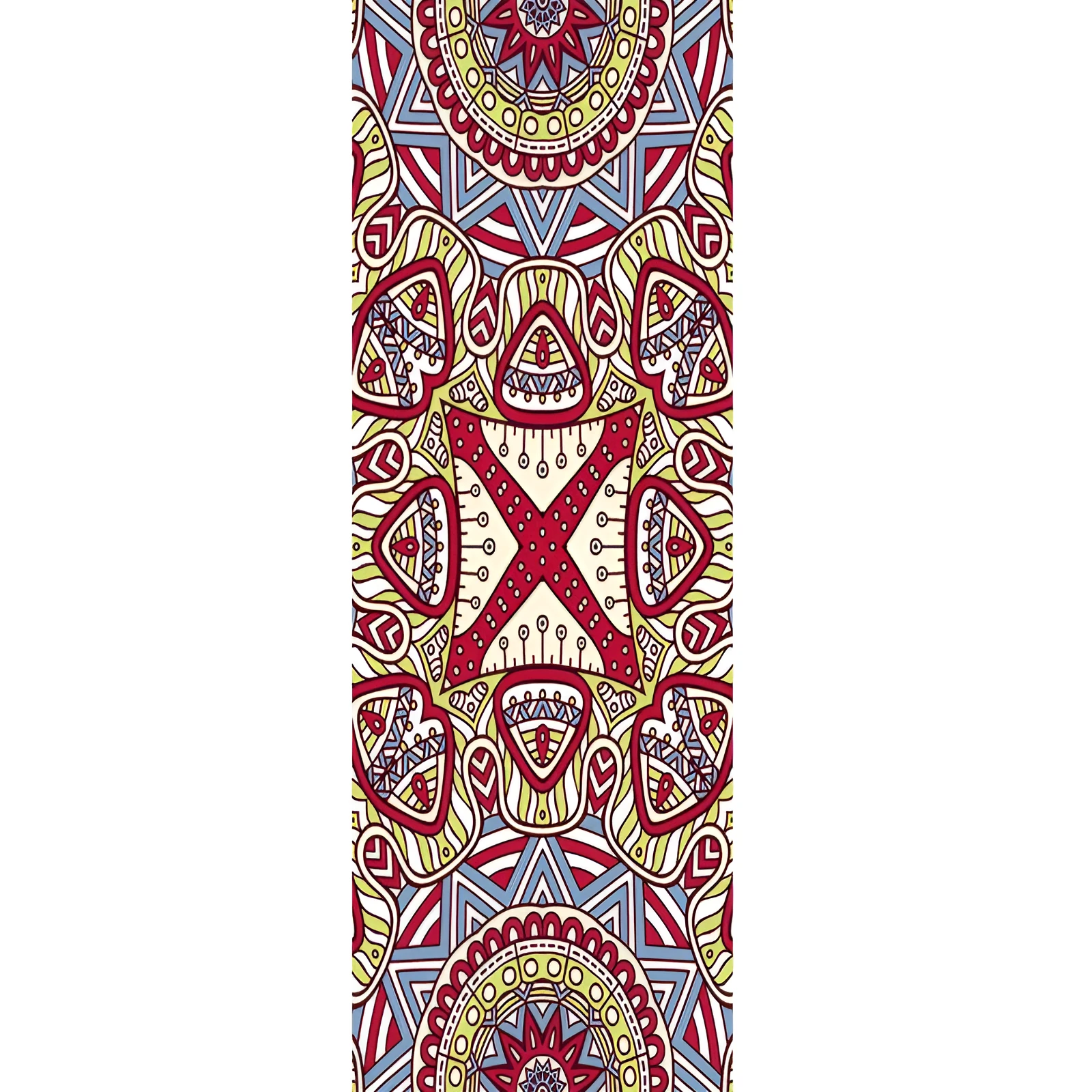 Printed yoga mat drape in exotic floral pattern, 185cm x 65cm, polyester nylon superfine fibre