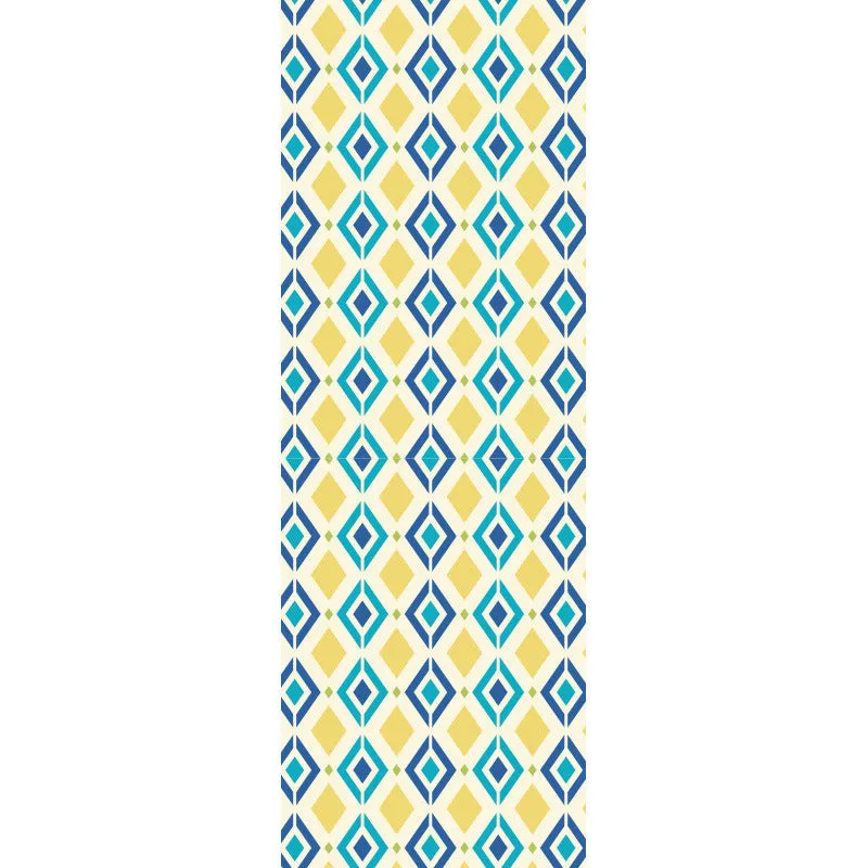 Printed yoga mat drape in exotic floral pattern, 185cm x 65cm, polyester nylon superfine fibre