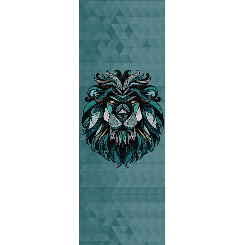 Printed yoga mat drape in exotic floral pattern, 185cm x 65cm, polyester nylon superfine fibre