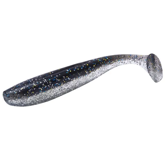 Soft silicone bionic fishing bait 6cm 1.4g T tail artificial lure with hook groove