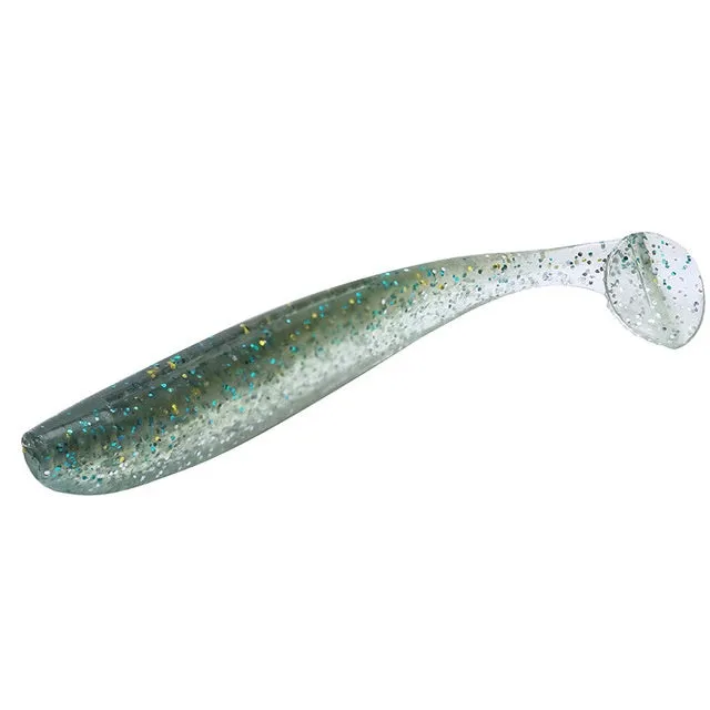 Soft silicone bionic fishing bait 6cm 1.4g T tail artificial lure with hook groove