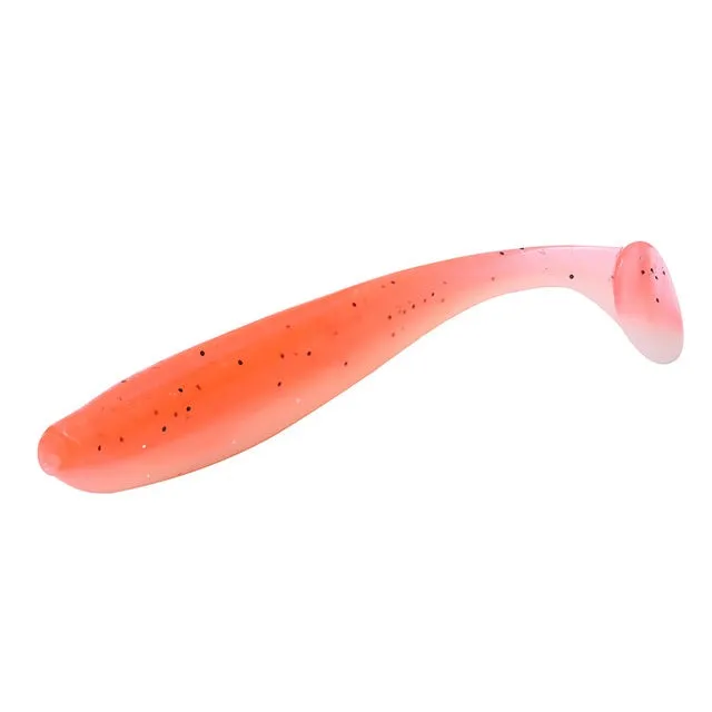 Soft silicone bionic fishing bait 6cm 1.4g T tail artificial lure with hook groove
