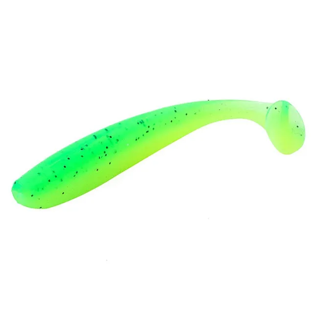 Soft silicone bionic fishing bait 6cm 1.4g T tail artificial lure with hook groove