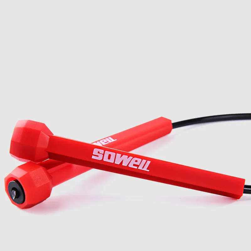 Adult training skipping rope in black, 3 metre length, PP material, for fitness equipment use
