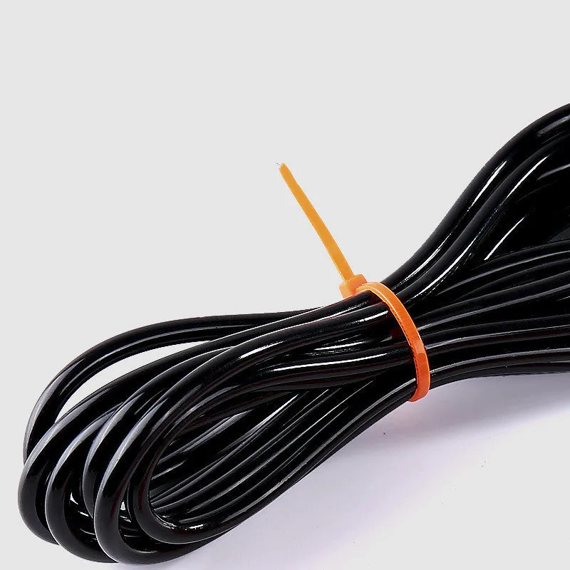 Adult training skipping rope in black, 3 metre length, PP material, for fitness equipment use