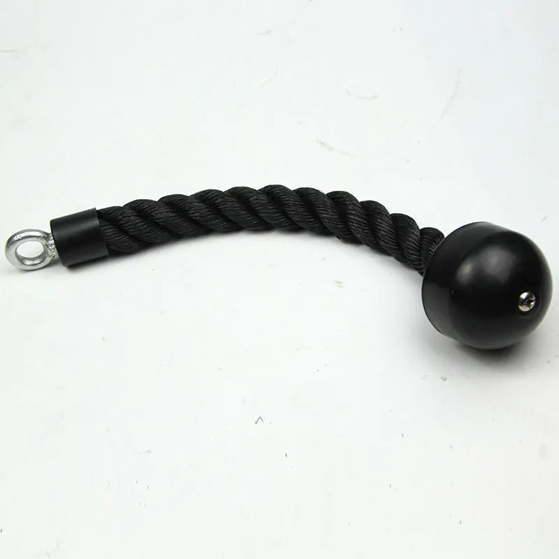 Biceps rope 70cm with nylon rope, PU head, and electroplated all-steel lifting lugs for cable machines