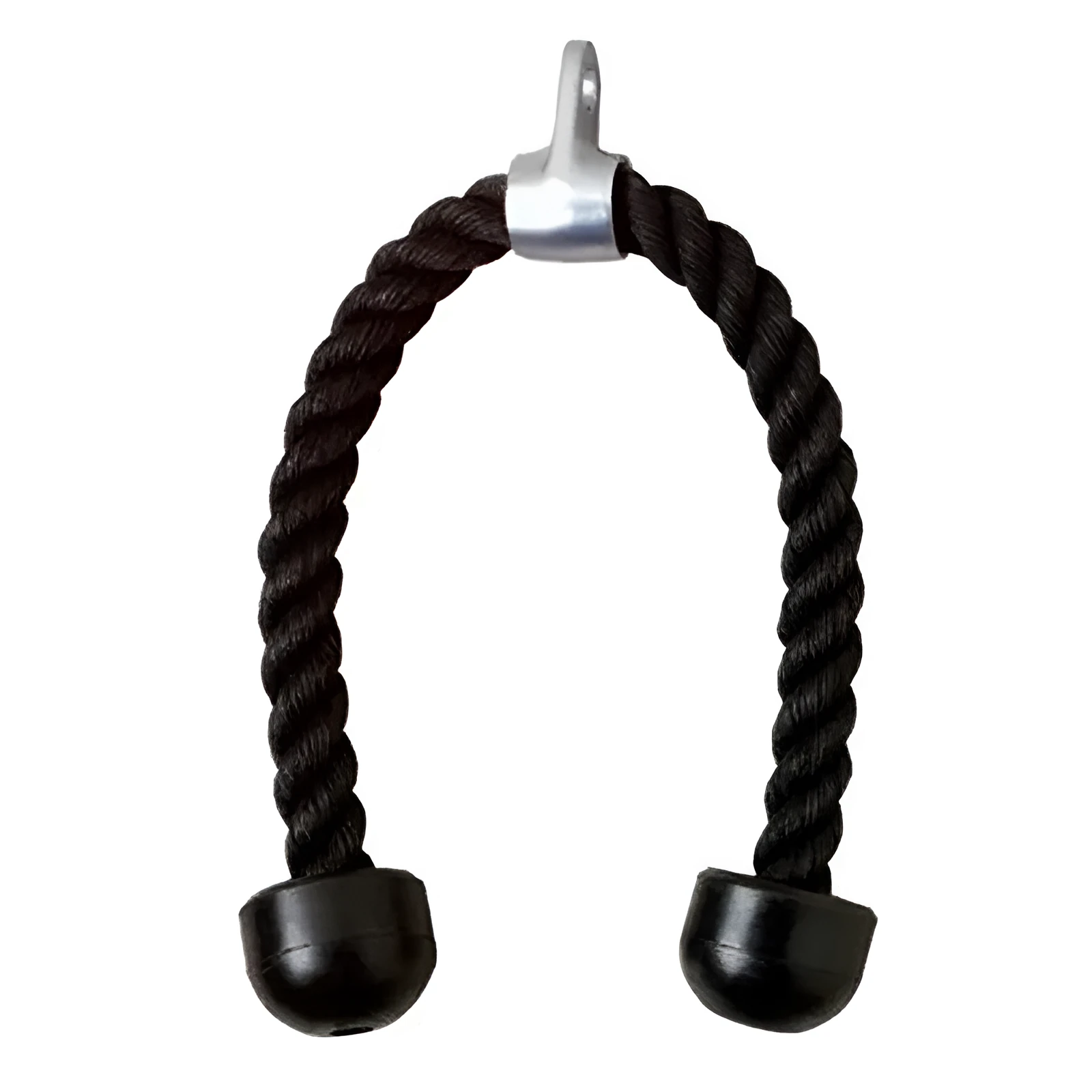 Biceps rope 70cm with nylon rope, PU head, and electroplated all-steel lifting lugs for cable machines