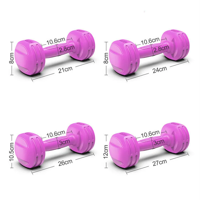 Pair of Longway China Red PE dumbbells on a light background, available in 1 to 5 kg weights