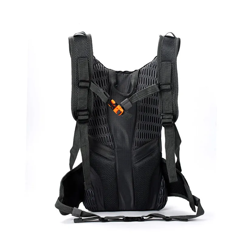 Polyester sports outdoor bag in black with 10L capacity for bicycle riding and hiking