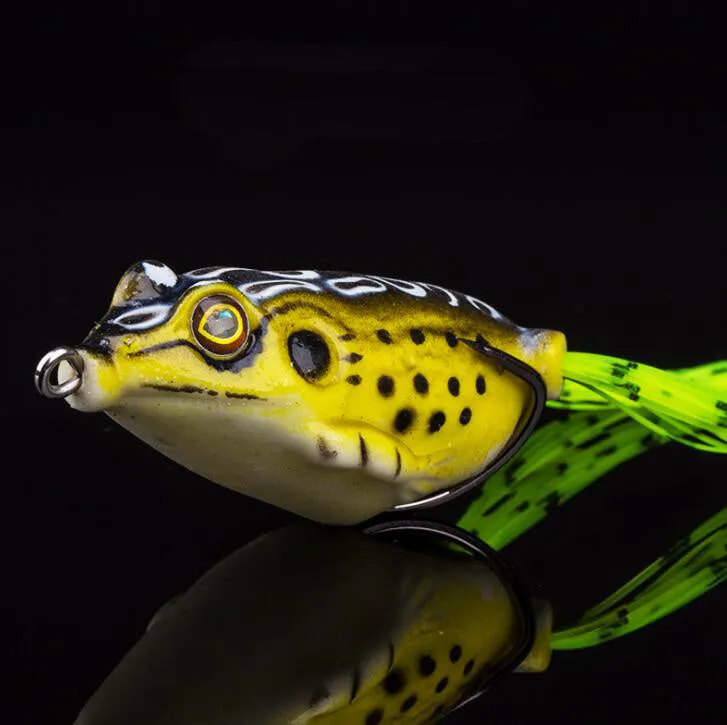 ABS plastic frog fishing bait in multiple colours for topwater fishing over weeds