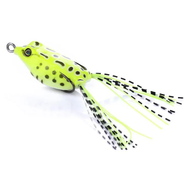 ABS plastic frog fishing bait in multiple colours for topwater fishing over weeds