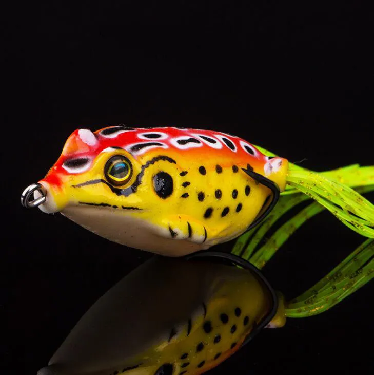 ABS plastic frog fishing bait in multiple colours for topwater fishing over weeds