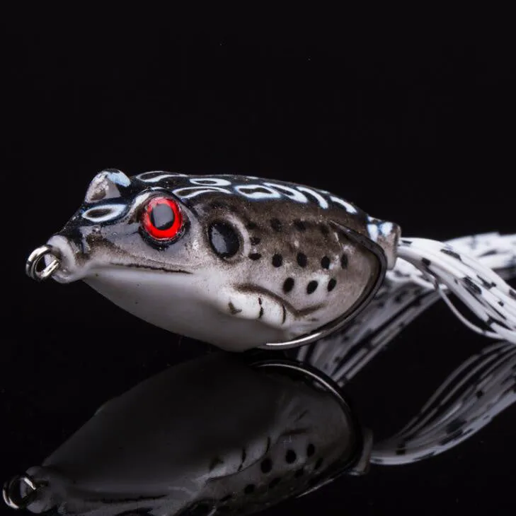 ABS plastic frog fishing bait in multiple colours for topwater fishing over weeds