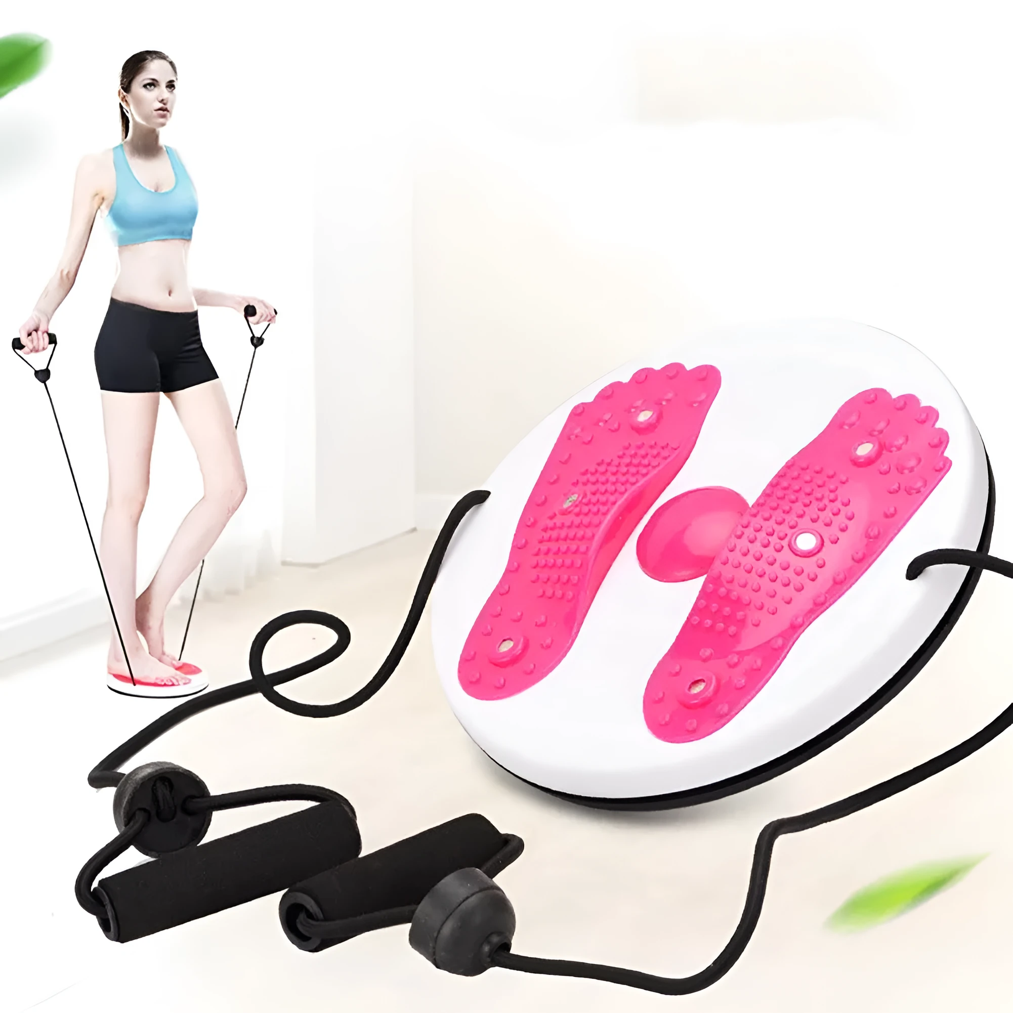 Purple pull rope large waist disk twisting machine with 27.5cm diameter on a floor