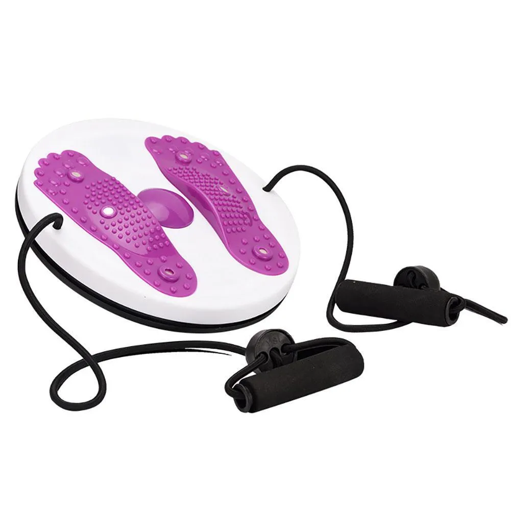 Purple pull rope large waist disk twisting machine with 27.5cm diameter on a floor