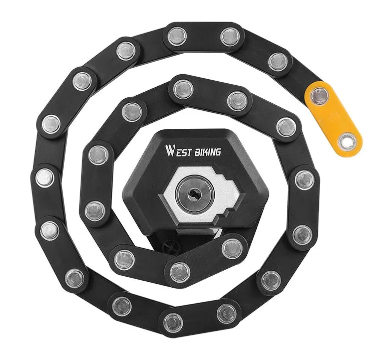 Steel chain folding lock for bicycle motorcycle security 725g modern simple style