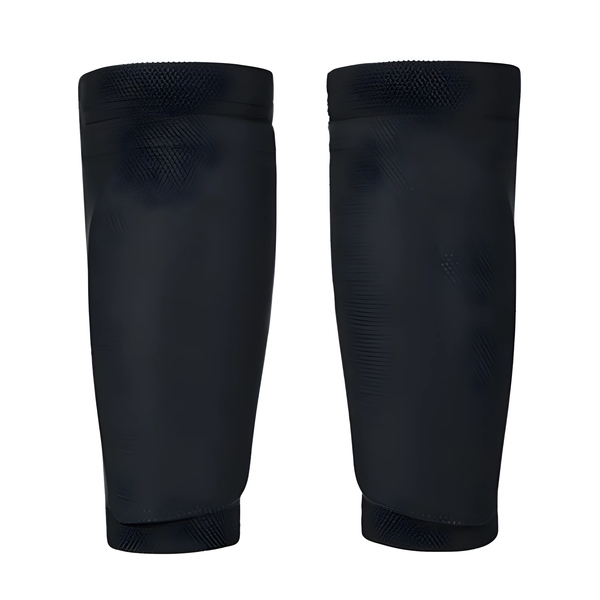 Football flapper leg guard 22cm breathable fabric shin pad black colour pair