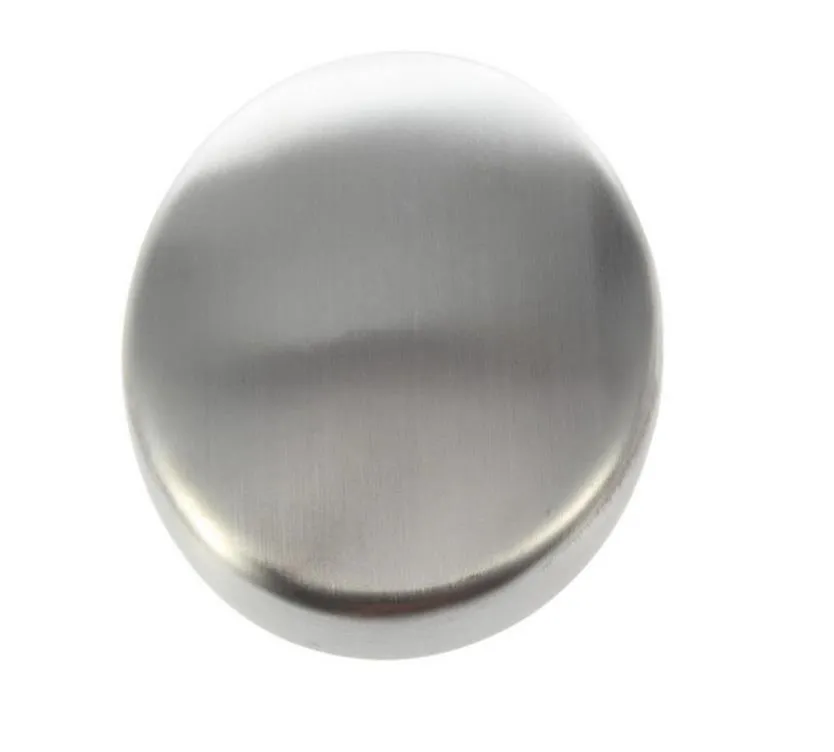 Set of three silver stainless steel deodorant soap bars each 6.2x4.2 cm in OPP packaging