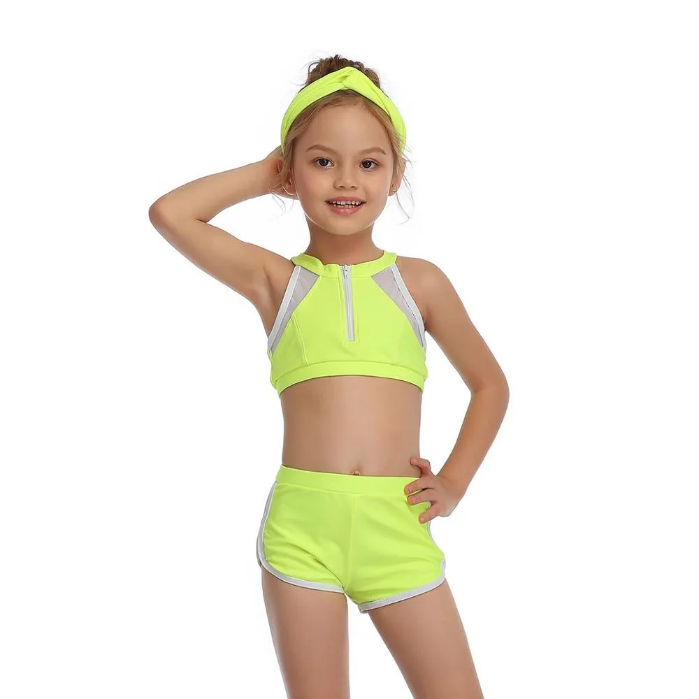Parent-child swimwear in nylon with leopard print and solid colours, sizes 104-164cm for family matching