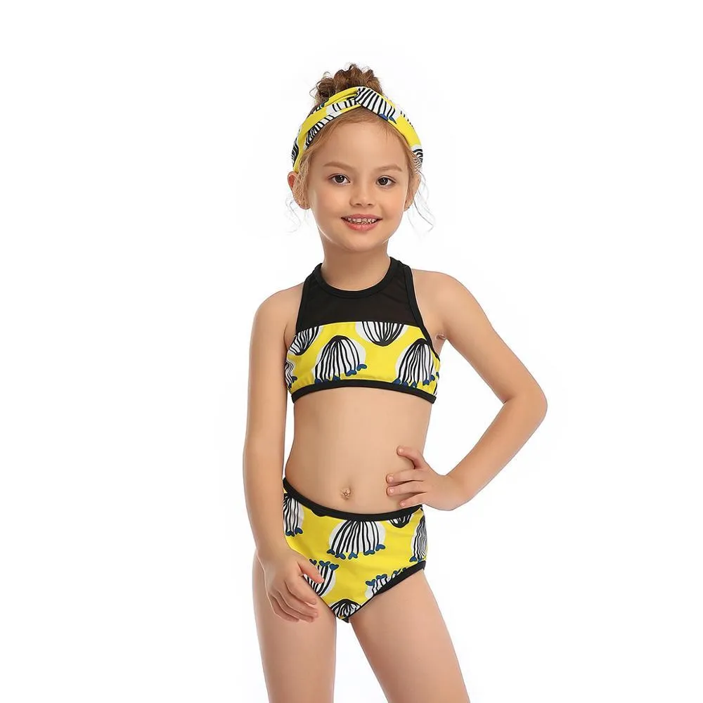 Parent-child swimwear in nylon with leopard print and solid colours, sizes 104-164cm for family matching
