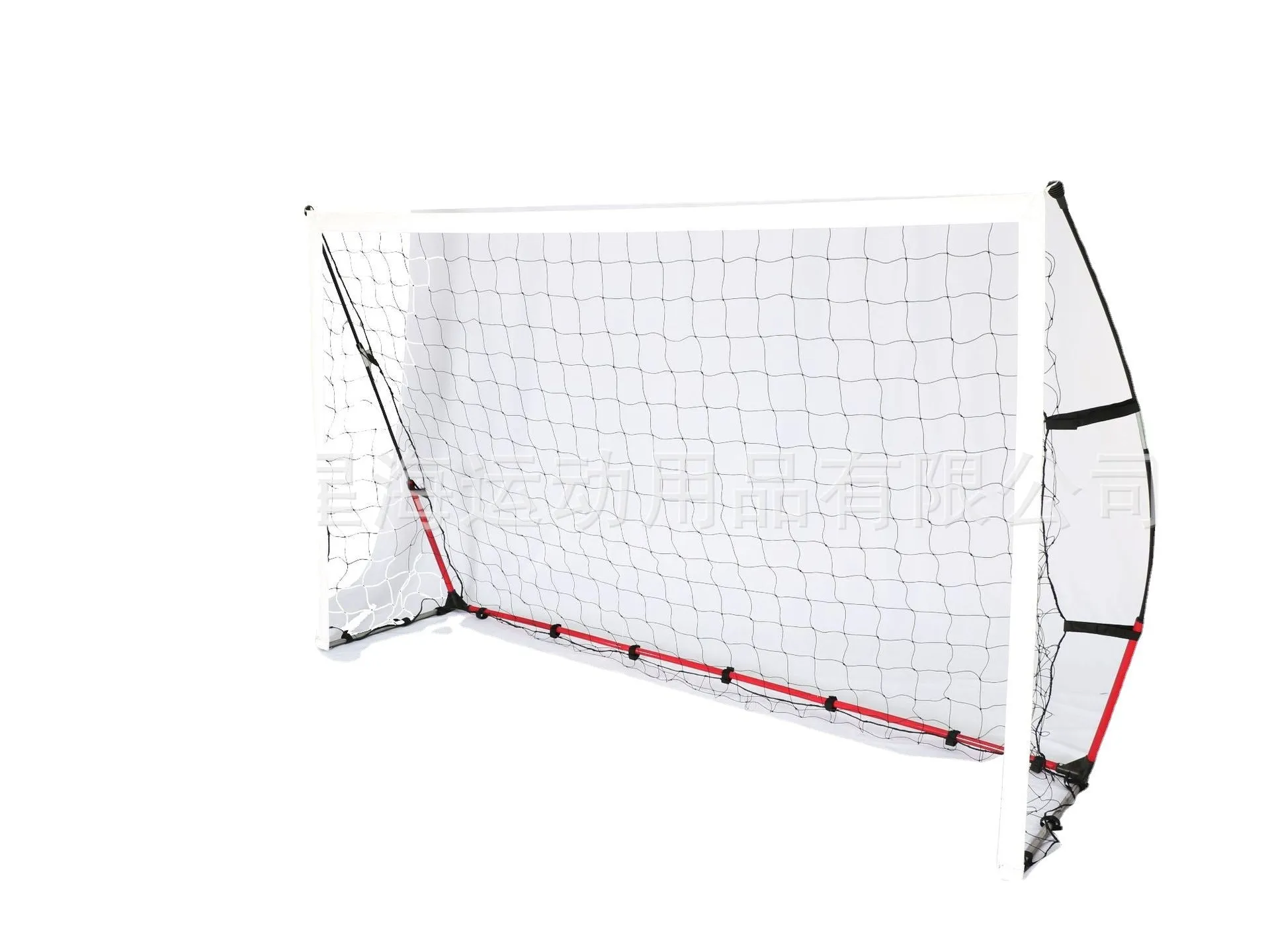 Portable yellow quick assembly football net for children training, size L, with goal frame and netting
