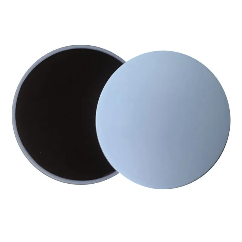 Set of five colour sliding discs for core training on wood carpet and tile floors