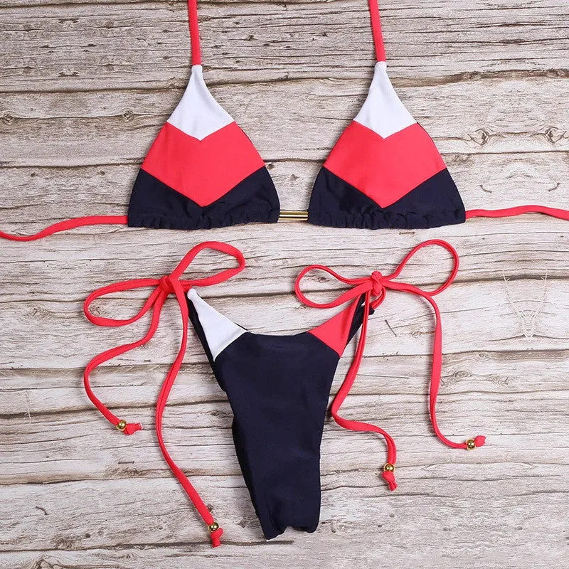Floral print bikini with steel support and chest pad in black, side view showing padded cups