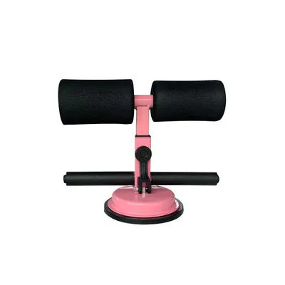 Sit-up auxiliary home fitness equipment abdominal muscle clamp in black with foam padding on a mat