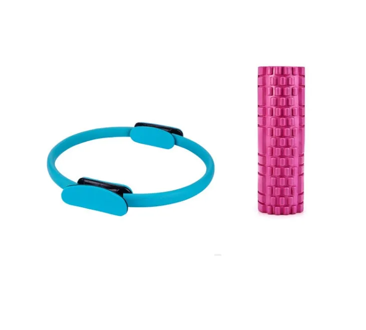 Purple fitness magic circle foam roller 38cm diameter 3.5cm thick FRP material