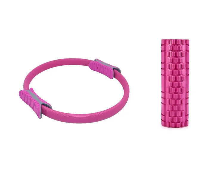 Purple fitness magic circle foam roller 38cm diameter 3.5cm thick FRP material