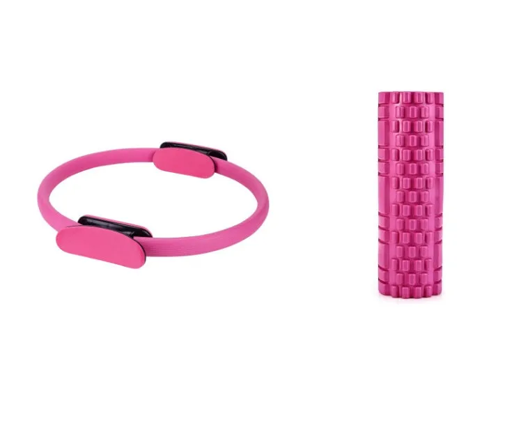 Purple fitness magic circle foam roller 38cm diameter 3.5cm thick FRP material